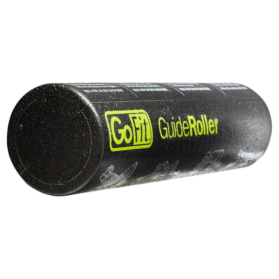 GoFit Dense Foam Massage Roller - Super High-Density Foam Roller with 12 Printed Exercises