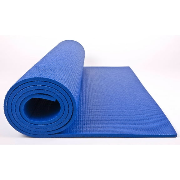 GoFit Double Thick 7-mm. Yoga Mat (Sapphire Blue) - Non Slip, 68 x 24