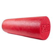 GoFit Foam Roller (18 in, Red) and Manual - Pre and Post Workout Muscle Relief