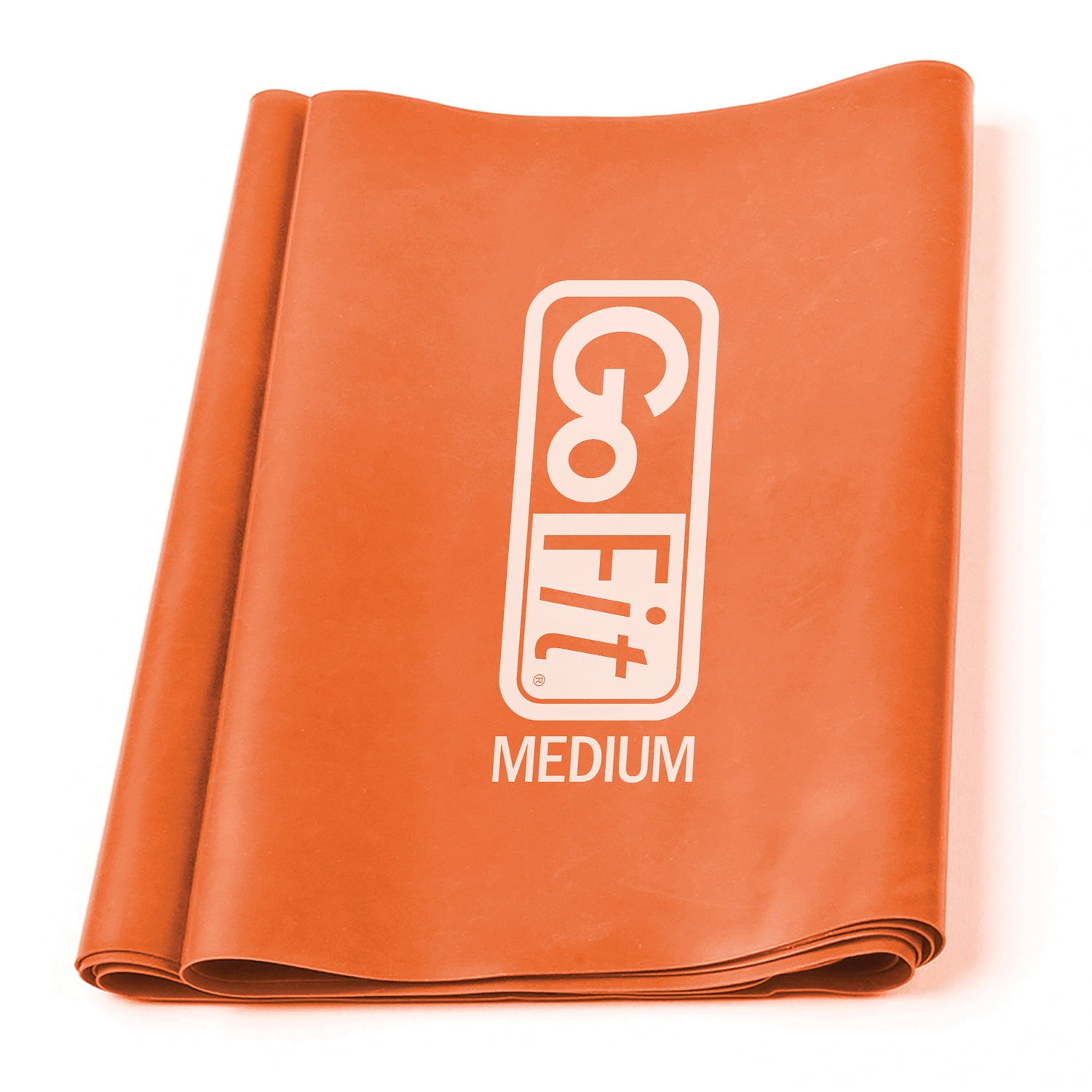 GoFit Latex-Free Single Flat Band, 10 lbs. Resistance, Orange, GF-SFB-M