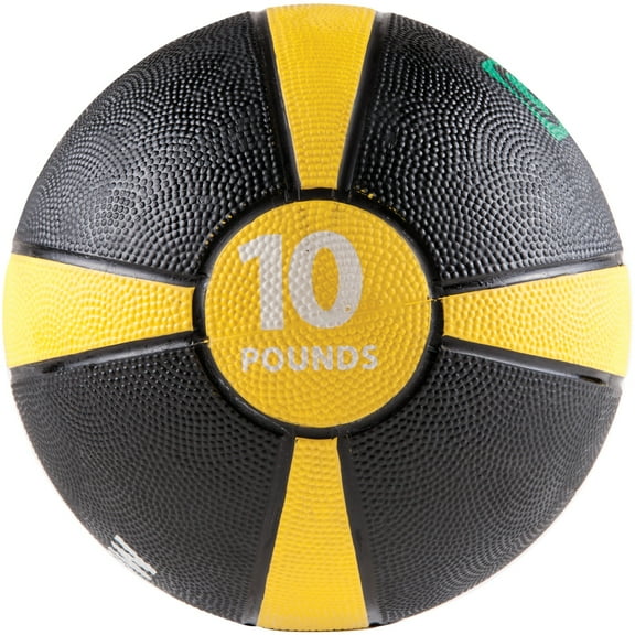 GoFit 10-Pound Rubber Medicine Ball for Core Strength Training
