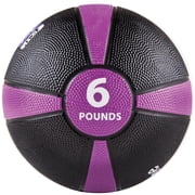 GoFit 6-Pound Rubber Medicine Ball for Core Strength Training