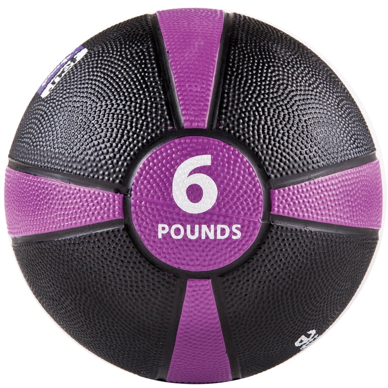 GoFit 6-Pound Rubber Medicine Ball for Core Strength Training