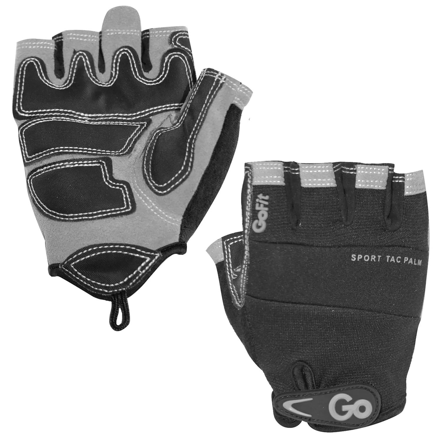 GoFit Large Sport-Tac Pro Trainer Gloves for Weight Training with Grip Palm