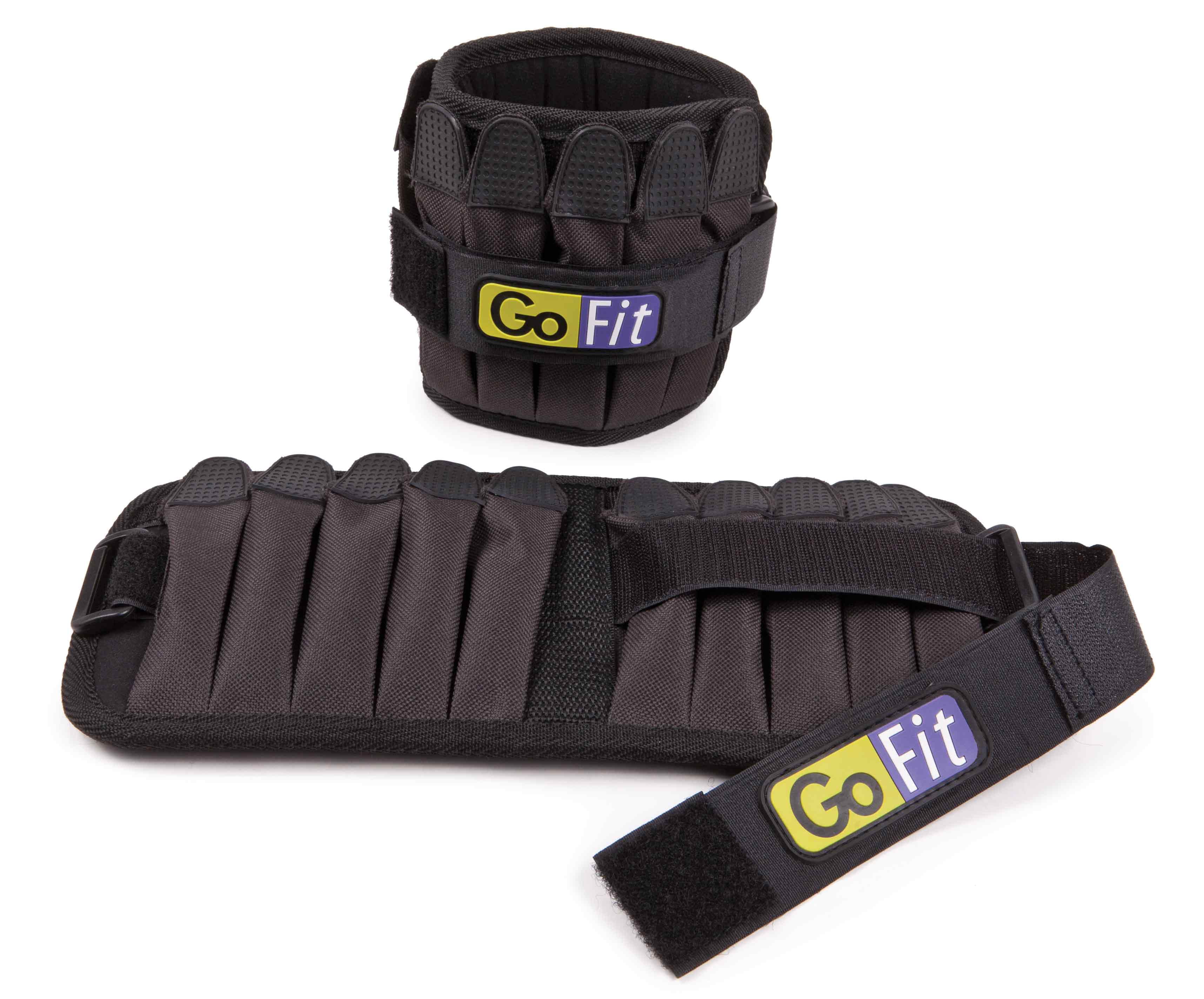 GoFit Padded, Adjustable Ankle Weight Set – Comfortable Training