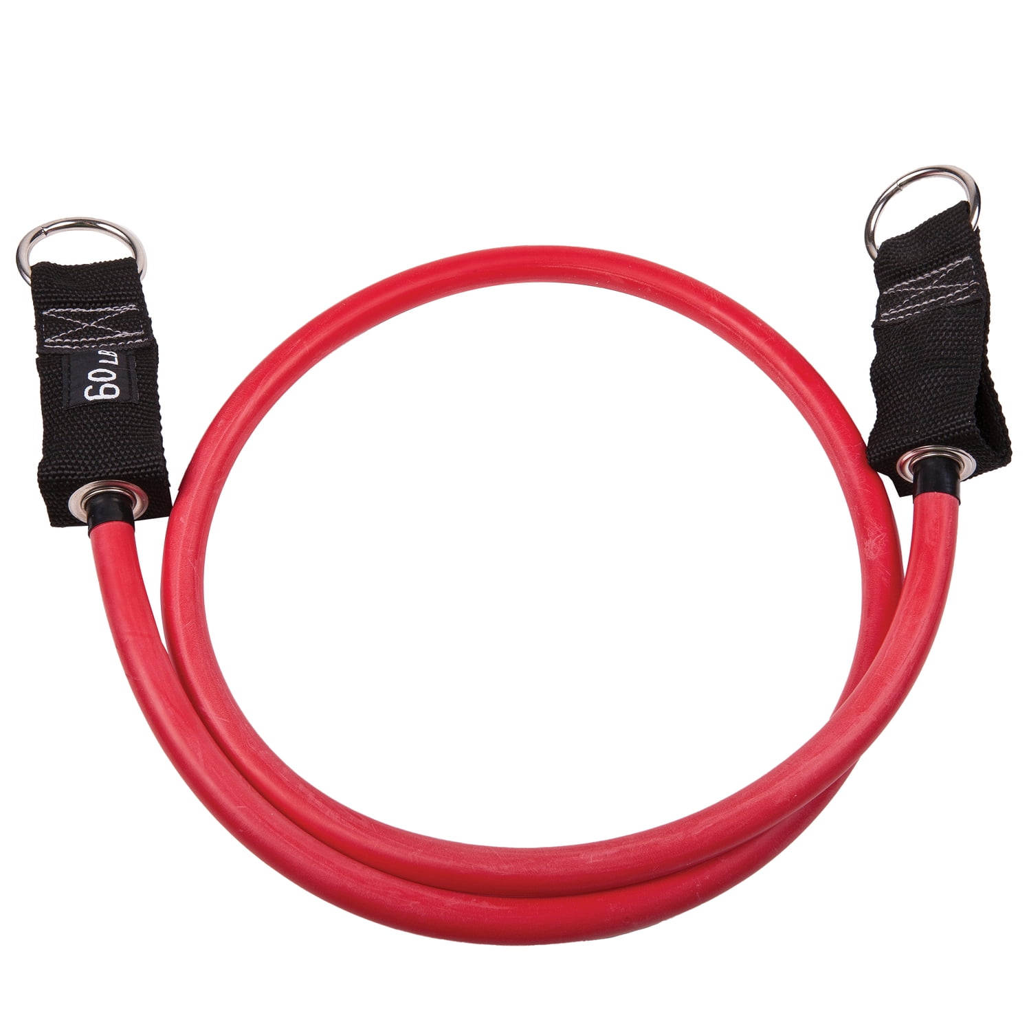 GoFit Power Tube Resistance Band, 60 lb Deep Red Latex Rubber, 54 Inch for Strength Training