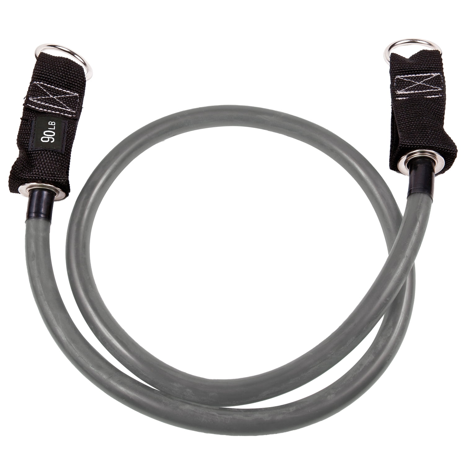 GoFit Power Tube Resistance Band, 50 lb Gray Latex Rubber, 54 Inch for Strength Training