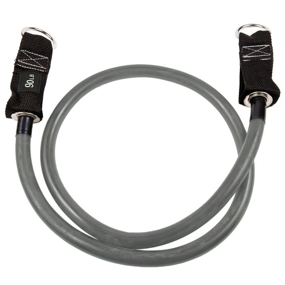 GoFit Power Tube Resistance Band, 50 lb Gray Latex Rubber, 54 Inch for Strength Training