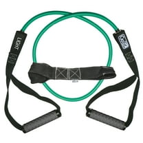 GoFit Pro-Grade Power Resistance Tube with Handles, 20 lbs. Resistance, Green, GF-4TUB-L(20)