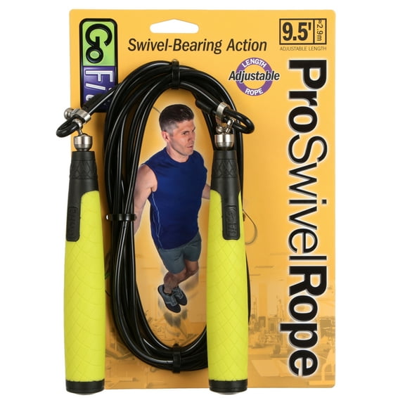 GoFit Speed Training Jump Rope with Padded Foam Grips - Adjustable Pro 9 Foot Rope, Ideal for Boxing, Cardio or Endurance Workout