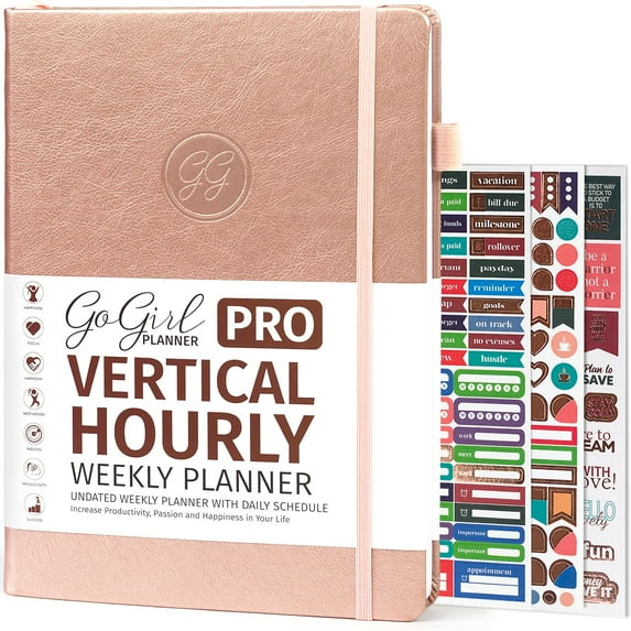 GoGirl Pro Vertical Hourly Weekly Planner