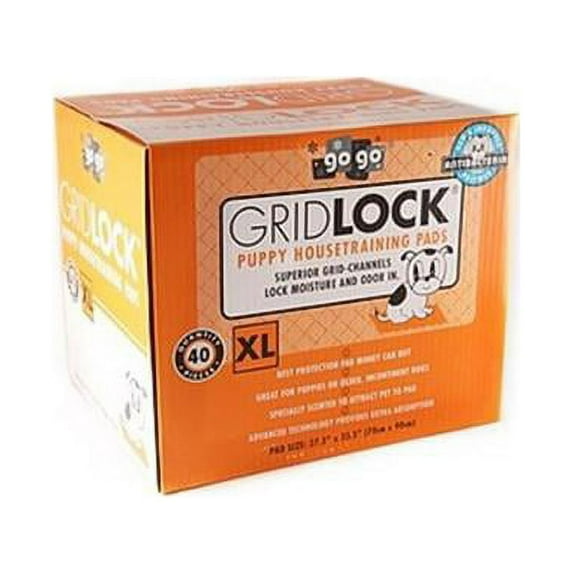 GoGo Pet Products Gridlocks Puppy Pads, X-Large, 40 Pieces