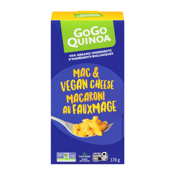 GoGo Quinoa Vegan Mac & Cheese Mix, 170g/6 oz. Box {Imported from Canada}