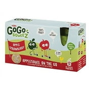 GoGo SqueeZ Applesauce Strawberry 3.2oz (Pack of 3)