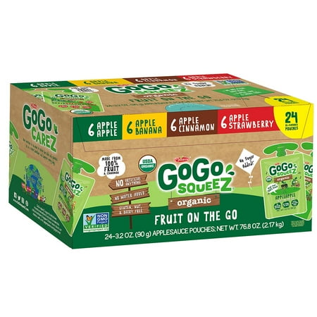 GoGo SqueeZ Organic Variety pack (3.2 Ounce, 24 Count)