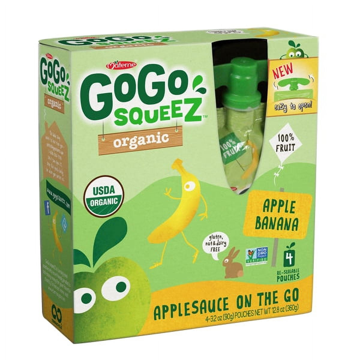 Good & Gather Organic Applesauce Pouches, Apple Banana, 4 Count