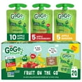 thumbnail image 1 of GoGo squeeZ Applesauce and Fruit Puree, Apple Apple, Apple Banana, and Apple Strawberry Snack Pouches Variety Pack, 3.2 oz, 20 Pack, 1 of 10