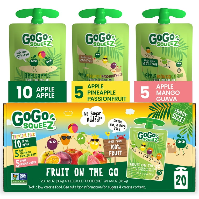 Fruit On The Go, Variety Applesauce, 3.2 oz Pouch, 20/Carton, Ships in 1-3 Business Days Fruit On The Go, Variety Applesauce, 3.2 oz Pouch, 20/Carton, Ships in 1-3 Business Days