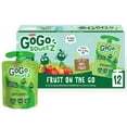 thumbnail image 1 of GoGo squeeZ Applesauce and Fruit Puree, Apple Apple Snack Pouches, 3.2 oz, 12 Pack, 1 of 9