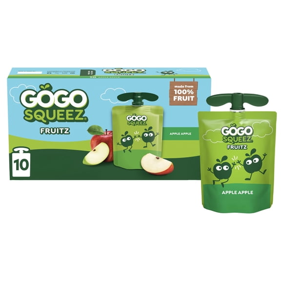 GoGo squeeZ Toy Story 5 No Sugar Added Apple Applesauce Pouches, 3.2 oz (10 Pack)