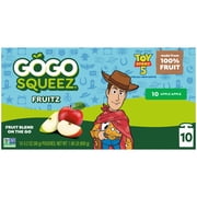 GoGo squeeZ No Sugar Added Apple Applesauce and Fruit Puree Pouches, 3.2 oz (10 Pack)