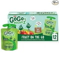 thumbnail image 1 of GoGo squeeZ Fruit on the Go, Apple Apple, 3.2 oz (Pack of 12), Unsweetened Fruit Snacks for Kids, Gluten Free, Nut Free and Dairy Free, Recloseable Cap, BPA Free Pouches, 1 of 6
