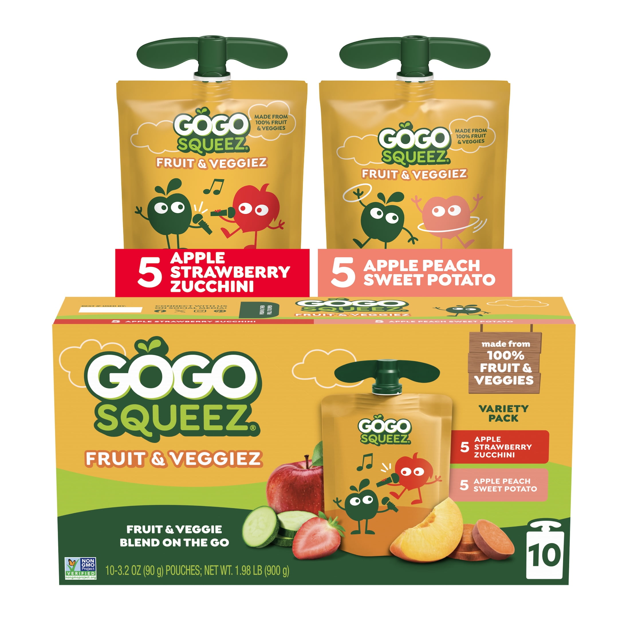 Apple - おしばーページ GoGo squeeZ Fruit & VeggieZ Applesauce and Puree Variety