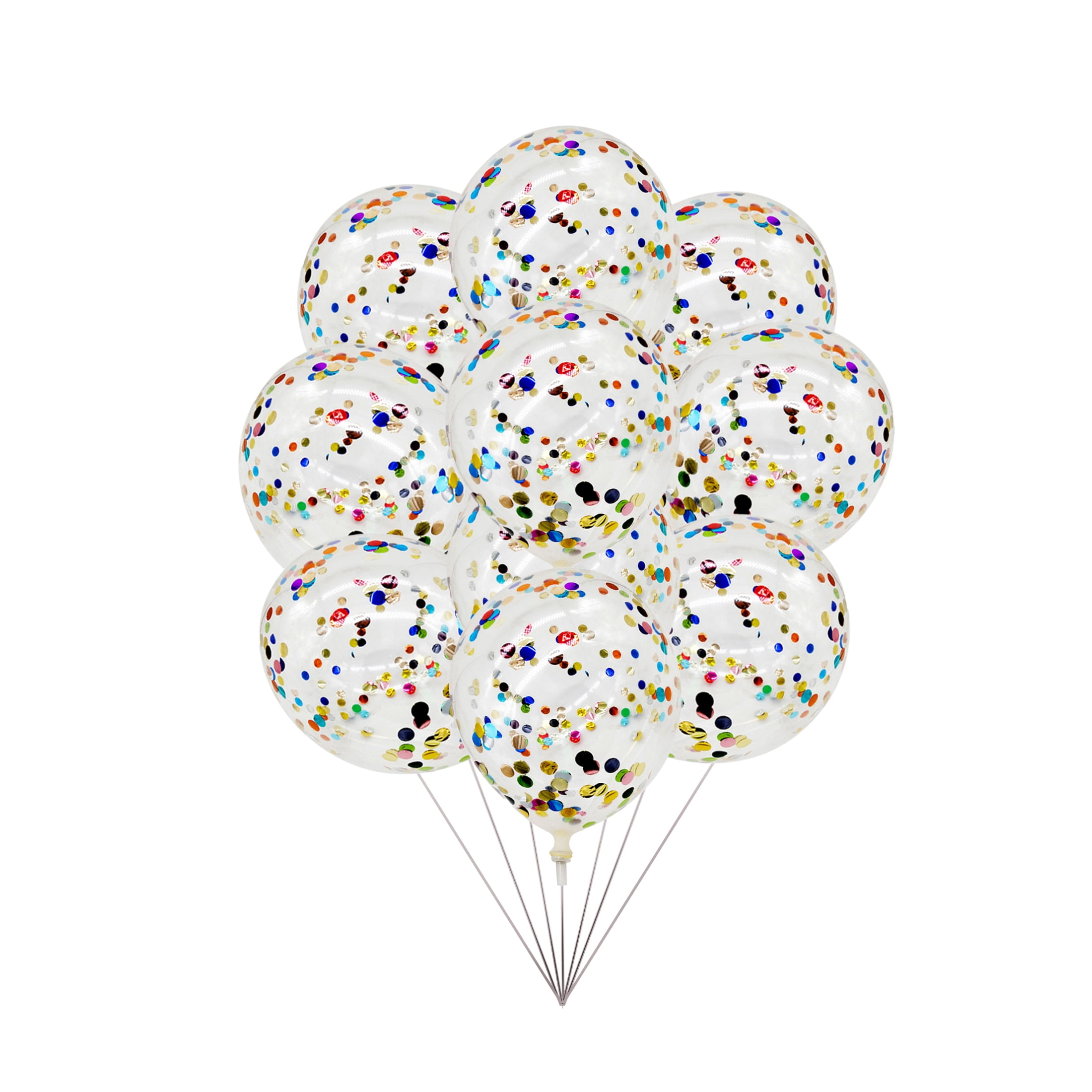 Nerooy Confetti Latex Party Balloons - 100 Pack 12 inch Helium Gold ...