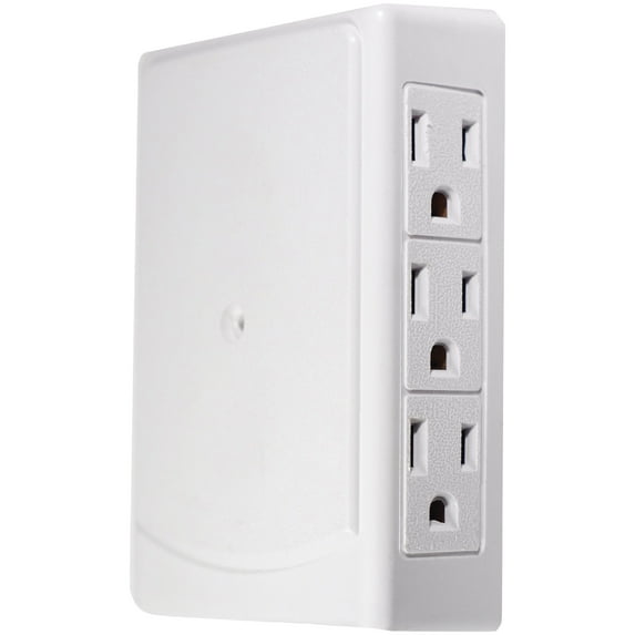 GoGreen GG-16000TSM, 15A 125V 1800W White Side Wall Tap Electrical Outlet 2 Piece Pack