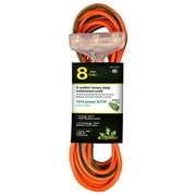 GoGreen Power 16/3 8 3 Outlet Heavy Duty Extension Cord - Lighted End