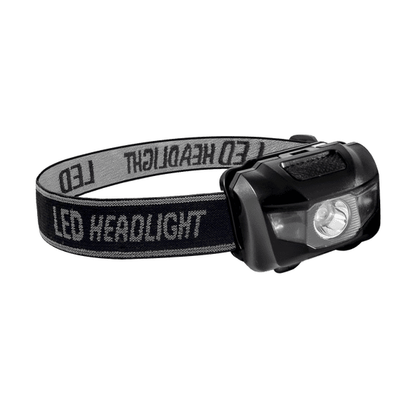 GoGreen Power 3-Watt LED 120 Lumen Headlight, Black - AAA batteries included