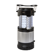 GoGreen Power 30 LED Indoor/Outdoor Solar Rechargeable 300 Lumen Lantern - Silver