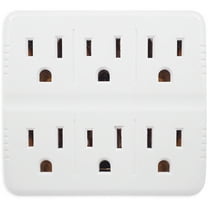 GoGreen Power (GG-16000TW) 6 Outlet Wall Tap Adapter, White