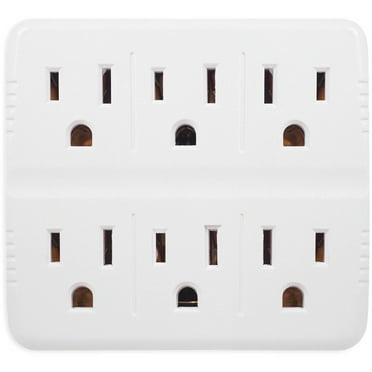 GoGreen Power (GG-16000TW) 6 Outlet Wall Tap Adapter, White