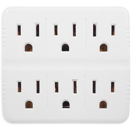 GoGreen Power (GG-16000TW) 6 Outlet Wall Tap Adapter, White