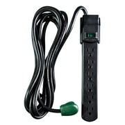 GoGreen Power (GG-16106MSBK) 6 Outlet Surge Protector, Black, 6 Ft. Cord