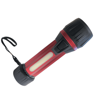 GoGreen Power (GG-THEBULLRD) Professional Flashlight, 180 Lumen Worklight with Strobe and Handle Flashlight, Red