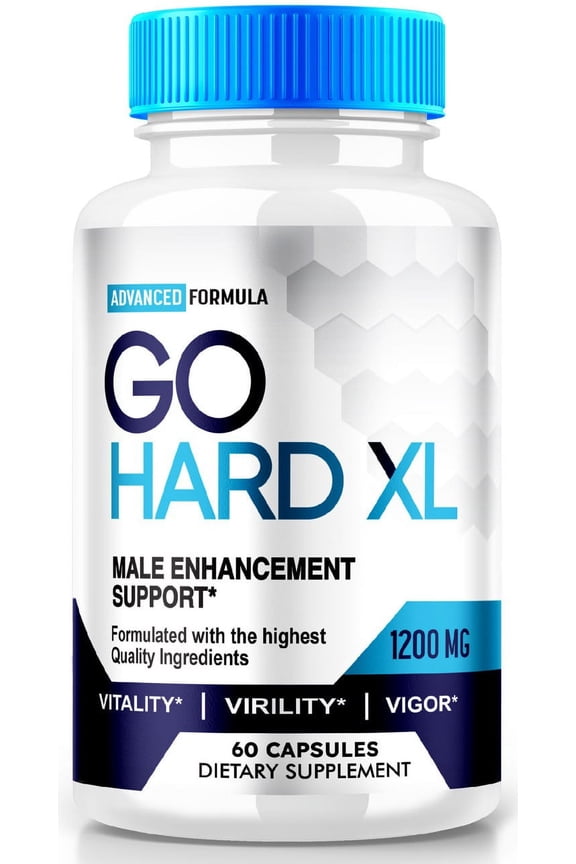 GoHard XL Pills, Dietary Supplement, Complete Daily Formula for Wellness, Advanced Formula Capsules, GoHardXL 1200mg Pastillas Reviews (60 Capsules)