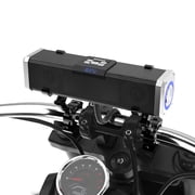 GoHawk RT8 All-in-One Built-in Amplifier Waterproof Bluetooth Motorcycle Stereo 2 Speakers Soundbar for Harley ATV 4 Wheeler Black
