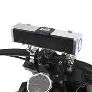 GoHawk RT8 All-in-One Built-in Amplifier Waterproof Bluetooth Motorcycle Stereo 2 Speakers Soundbar for Harley ATV 4 Wheeler Silver