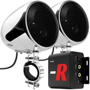 GoHawk TN4-R 4 مكبرات صوت بلوتوث مقاومة للماء للدراجات النارية مضخم صوت ستيريو نظام صوت Harley Touring Cruiser ATV 4 عجلات راديو FM كروم
