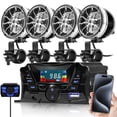 thumbnail image 1 of GoHawk TS3-Q Motorcycle Bluetooth 4 Speakers Handlebar Mount MP3 Music Player Sound Audio Stereo Amplifier System ATV USB Micro SD FM Radio, 1 of 9