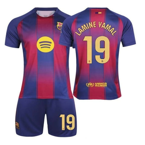 GoLookSky Kids Soccer Jersey New Boys Football Uniforms For LA_MINE-YAMAL FANS Youths Shirt Short Sleeves Size Size 2-3y