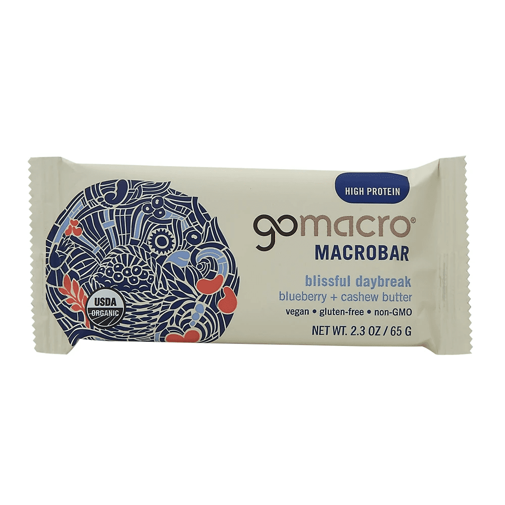 GoMacro Blueberry + Cashew Butter Protein Bar, 2.3 oz [Pack of 12]