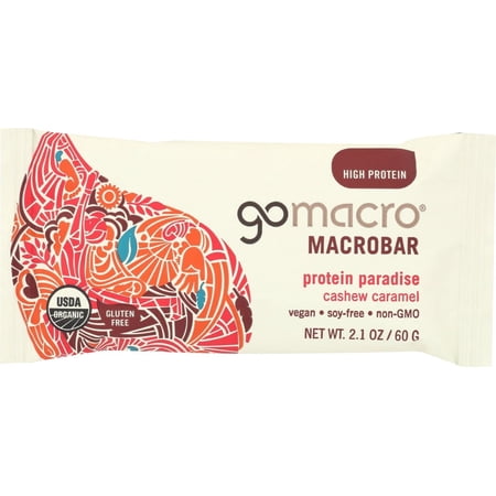 GoMacro Macrobars, 2.1 oz bars, Cashew Caramel, 12 bars