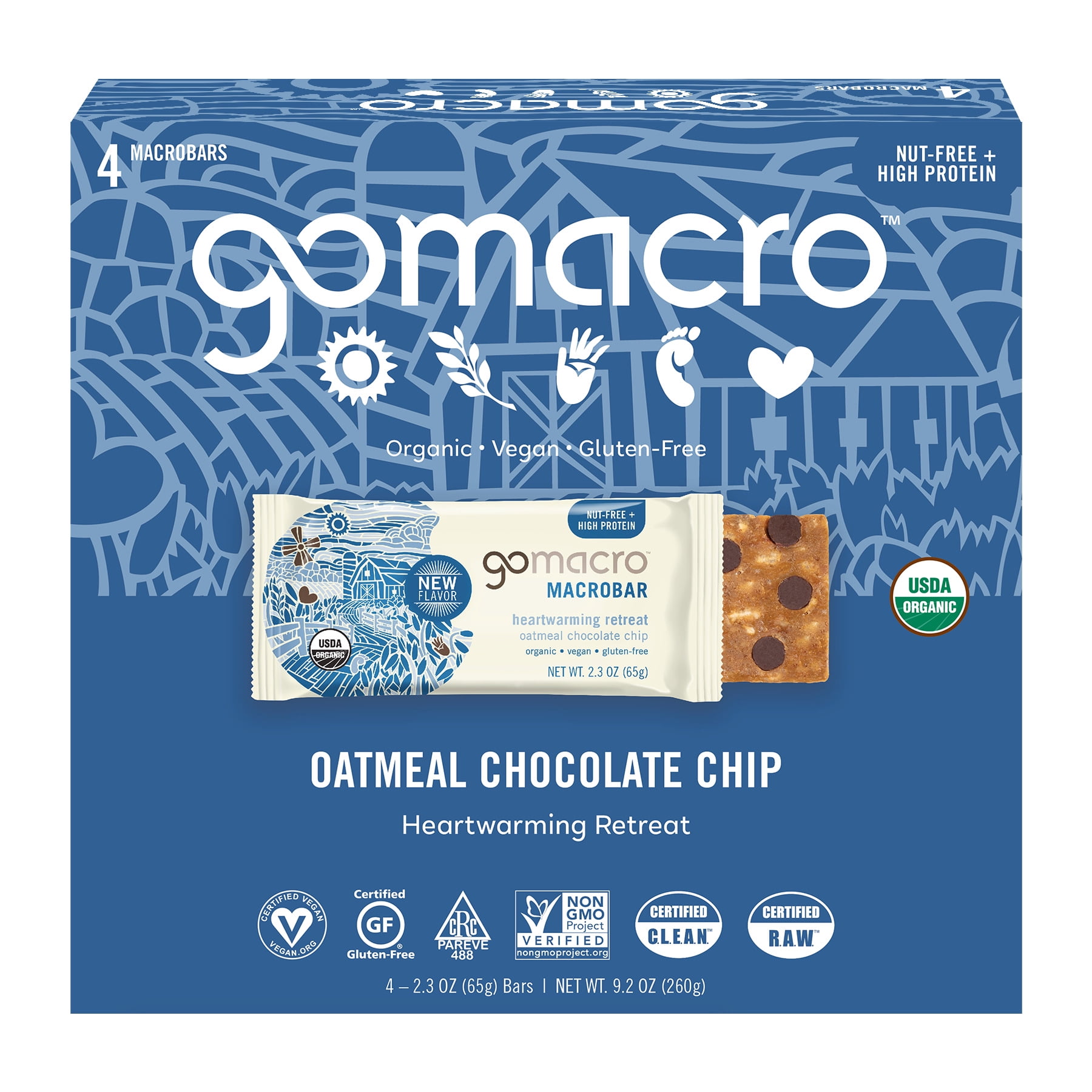 GoMacro Salted Caramel + Chocolate Chips Mini Vegan Bar