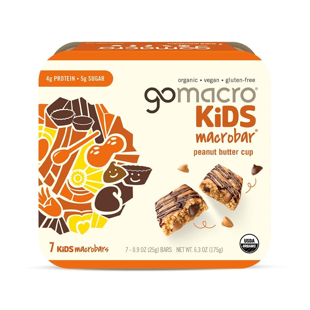 GoMacro Organic Gluten Free Macrobar Peanut Butter Cup - 7 Bars Pack of 3