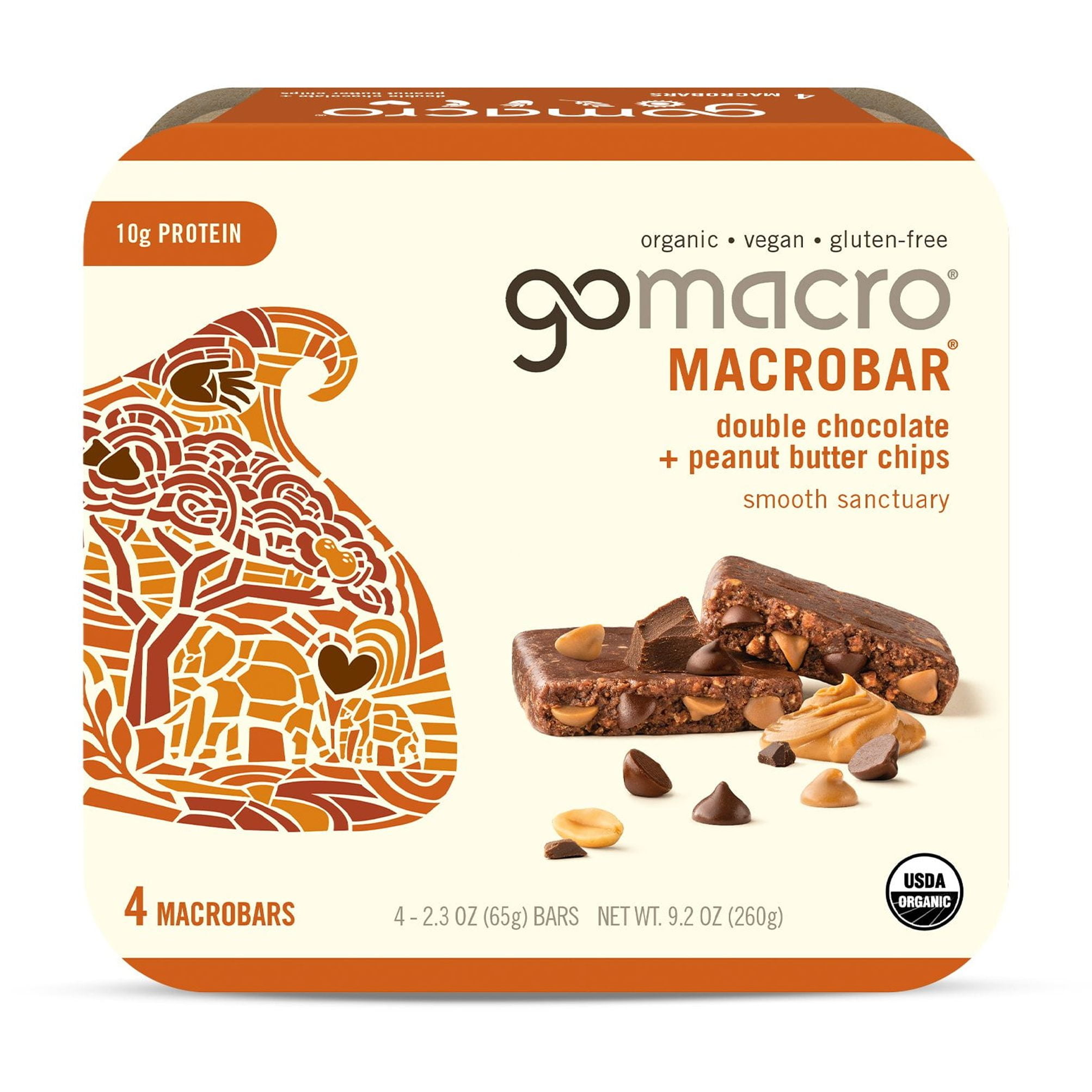 GoMacro Organic Vegan 10g Protein Bars - Smooth Sanctuary - 4 ct (Packaging May Vary)