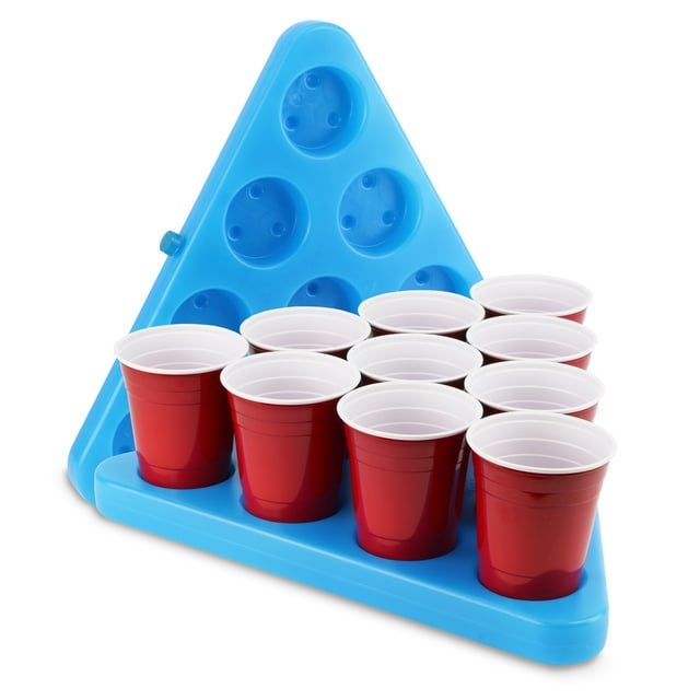 GoPong N-Ice Rack Freezable Beer Pong Rack Set, Includes 2-Racks, 3-Balls and Rules