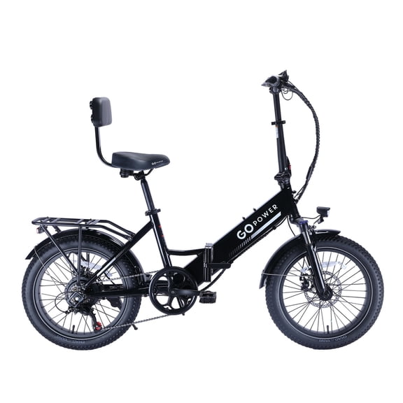 GoPowerBike GoCurv Electric Folding Bike | 20" Fat Tire eBike | 750W Motor, 20mph Top Speed | 45 Mile Range | 5 Pedal Assist Modes | Removable Battery | Class 1 & 2